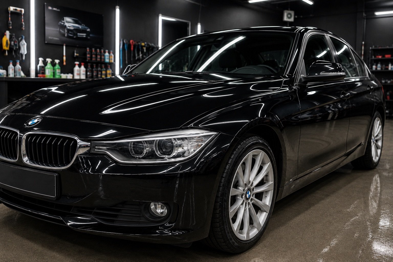Vůz po kompletním detailingu — čistý a vyleštěný lak